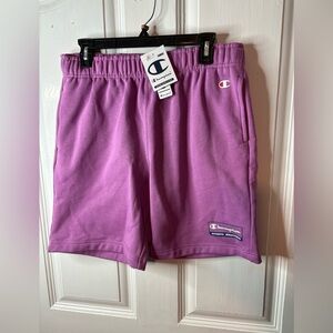 Pink champion, Terry cloth shorts, NWT size large